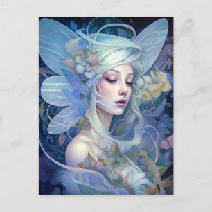 Cartão Postal Blue Fairy Fantasy Art
