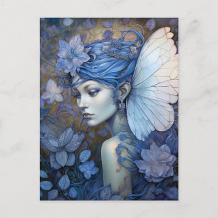 Cartão Postal Blue Fairy Fantasy Art