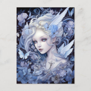 Cartão Postal Blue Fairy Fantasy Art