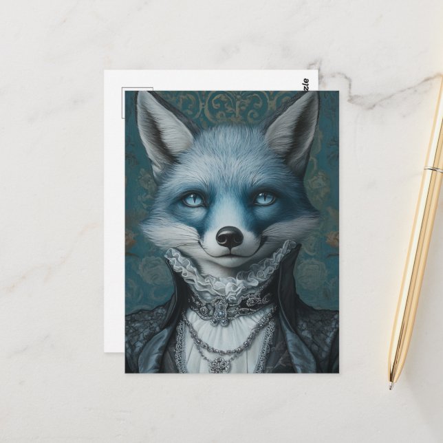 Cartão Postal Blue Fox (Frente/Verso In Situ)