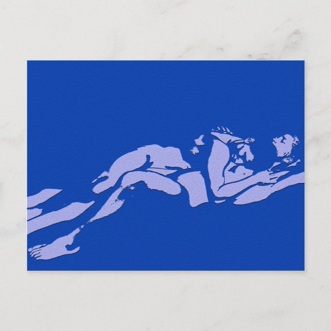 Cartão Postal Blue Gay Love (Frente)