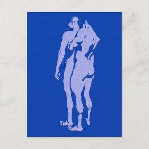 Cartão Postal Blue Gay Love