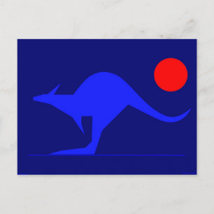 Cartão Postal Blue Kangaroo