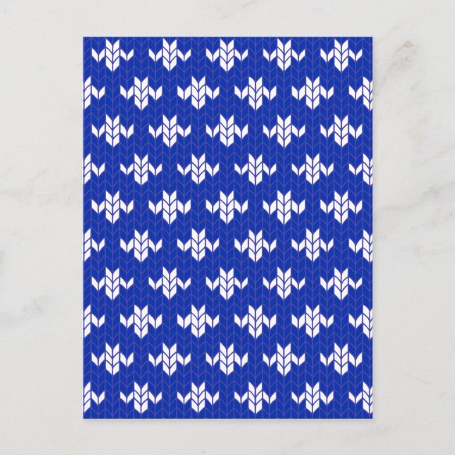 Cartão postal BLUE KNIT SCANDIA / Vertical (Frente)