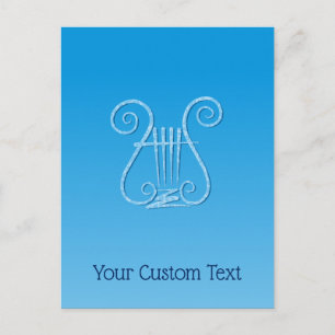Cartão Postal Blue Lyre