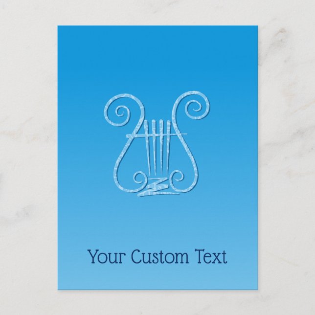 Cartão Postal Blue Lyre (Frente)