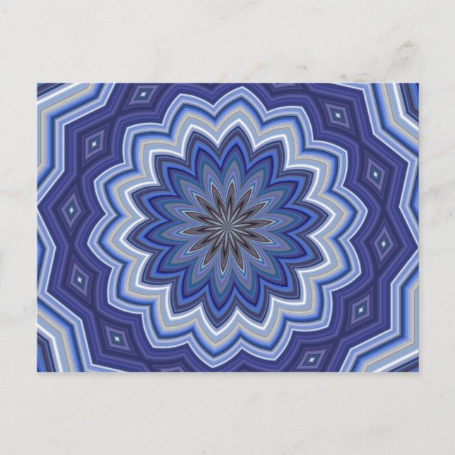 Cartão Postal Blue Mandala (Frente)