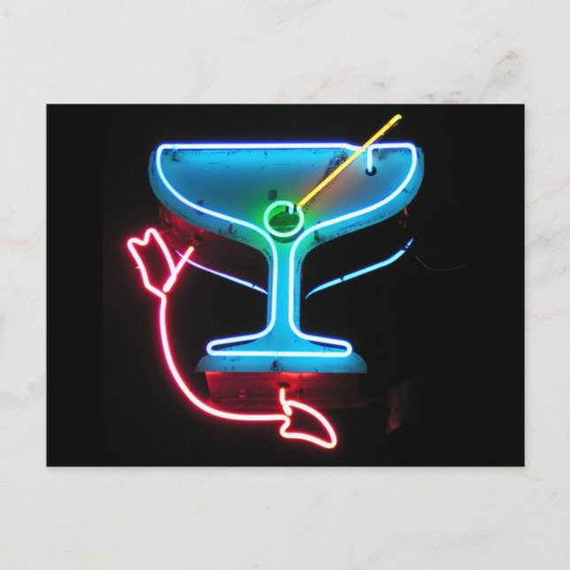 Cartão Postal Blue Martini (Frente)