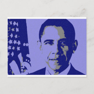 Cartão Postal Blue Obama