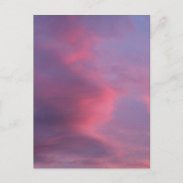 Cartão Postal Blue Pink Clouds (Frente)