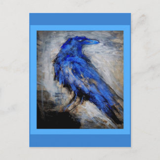 Cartão Postal Blue Raven by Sharles