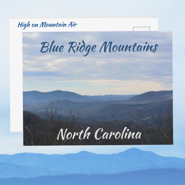 Cartão Postal Blue Ridge Mounts NC Mountain Air Fotografia (Criador carregado)
