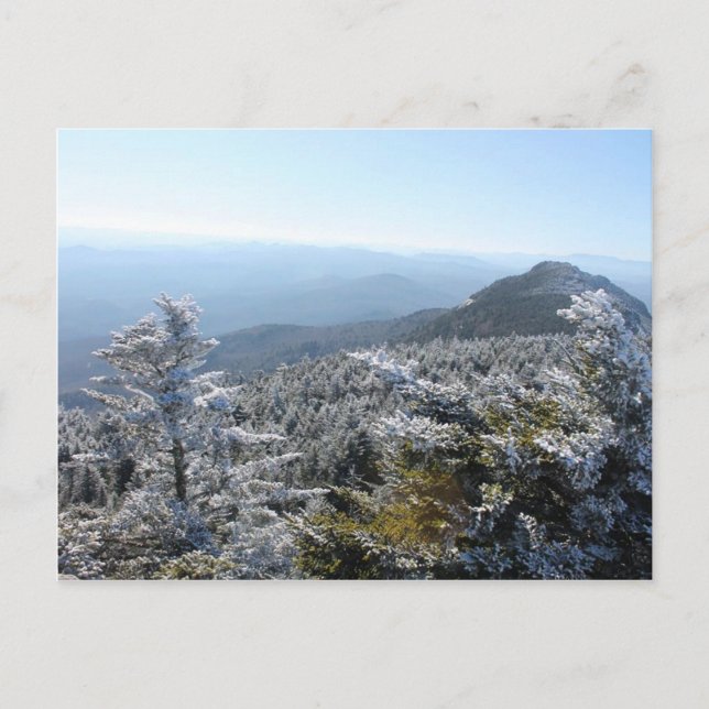 Cartão Postal Blue Ridge Mounts Winter (Frente)