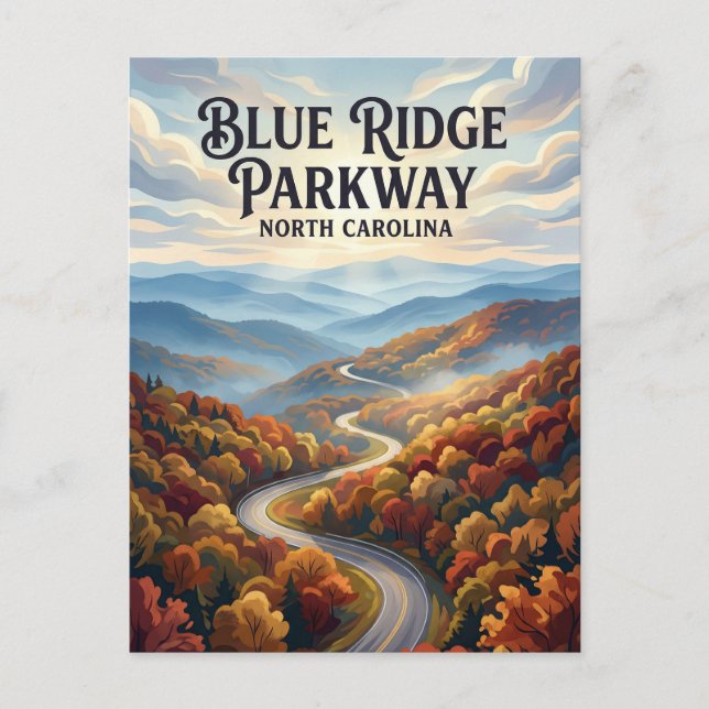 Cartão Postal Blue Ridge Parkway EUA (Frente)