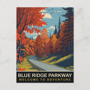 Cartão Postal Blue Ridge Parkway, Viagem