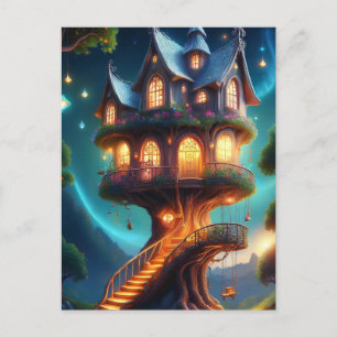 Cartão Postal Blue Roof Treehouse