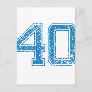 Cartão Postal Blue Sports Jerzee Número 40