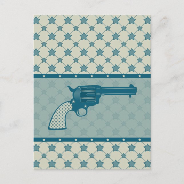 Cartão Postal Blue Star Gun (Frente)