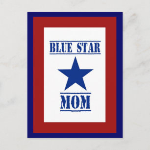 Cartão Postal Blue Star Mãe Militar
