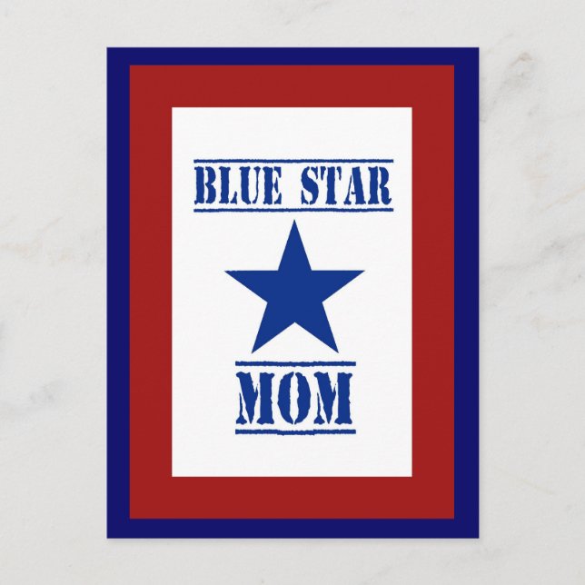 Cartão Postal Blue Star Mãe Militar (Frente)