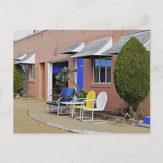 Cartão Postal Blue Swallow Motel, Sala 14, Tucumcari, N.M. (Frente)