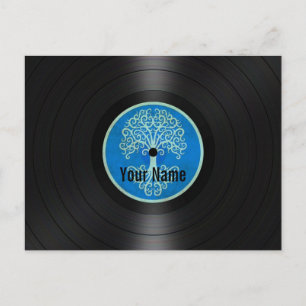 Cartão Postal Blue Tree of Life Personalised Vinyl Record