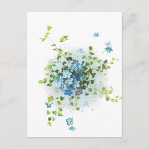 Cartão Postal Blue Vintage Forget-Me-Nots