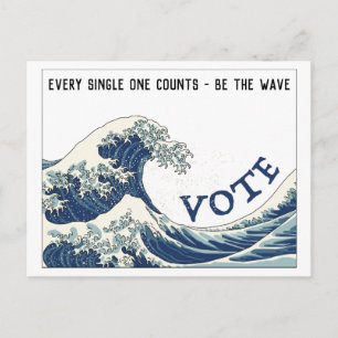 Cartão Postal Blue Wave personalizável para sair da votação