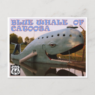 Cartão Postal Blue Whale of Catoosa Route 66 Postcard