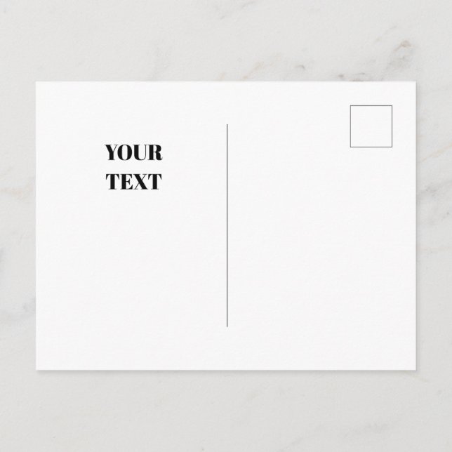 Cartão Postal Blue Winter with Deers (Verso)