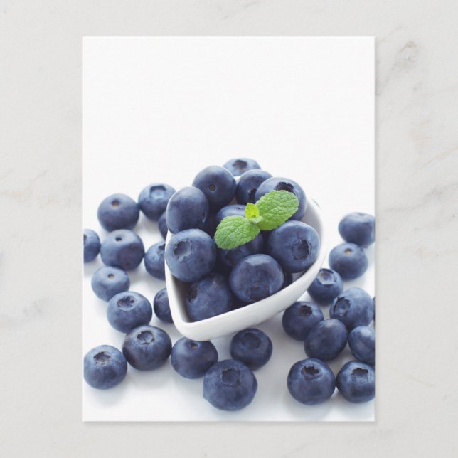 Cartão Postal Blueberry isolada em branco (Frente)