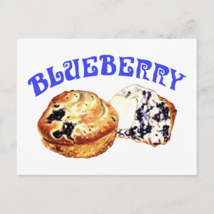 Cartão Postal Blueberry Muffins