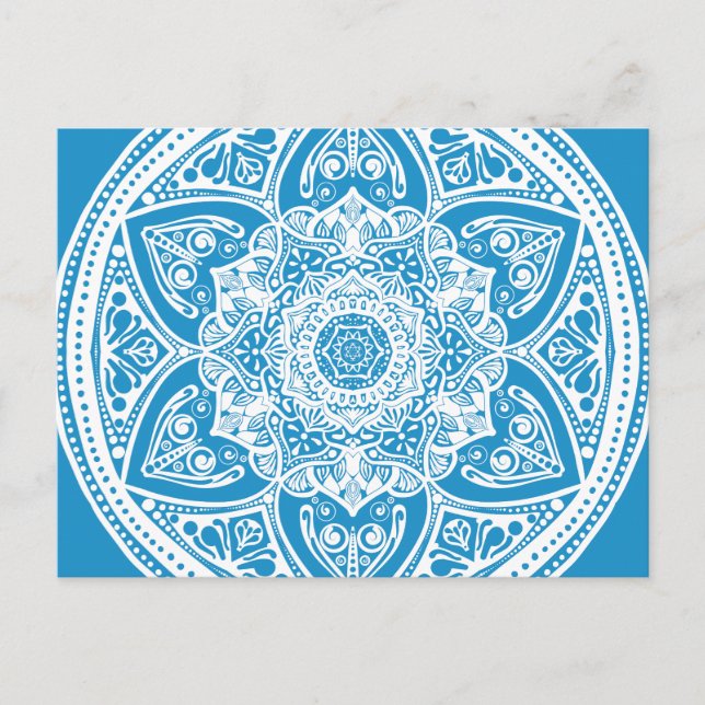 Cartão Postal Bluebird Mandala (Frente)