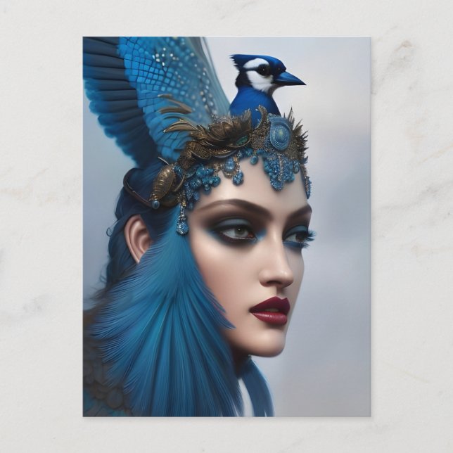 Cartão Postal Bluejay Goddess (Frente)