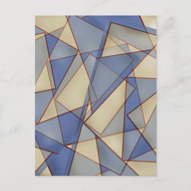 Cartão Postal Blues de abstrato (Frente)