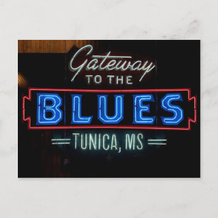 Cartão Postal Blues Music Sign Tunica Mississippi