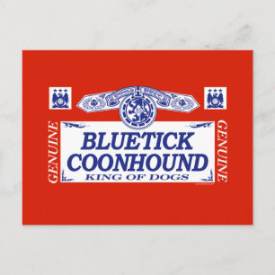 Cartão Postal Bluetick Coonhound