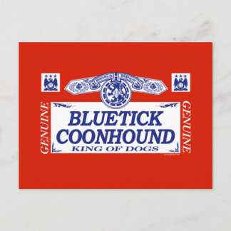 Cartão Postal Bluetick Coonhound