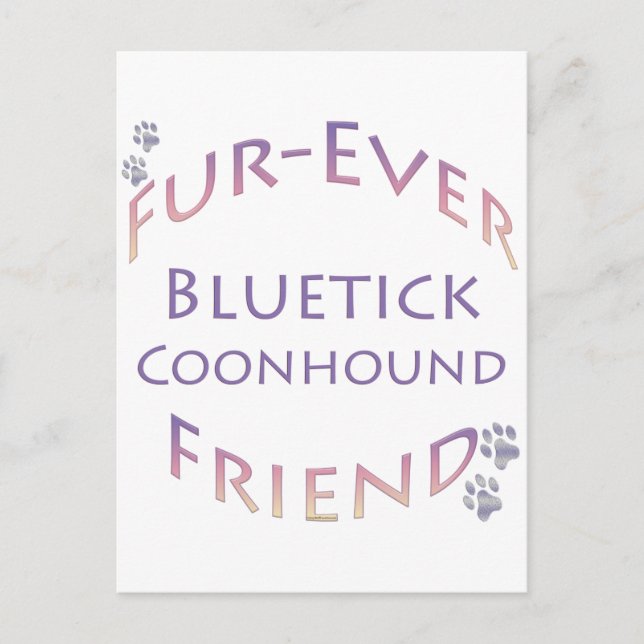 Cartão Postal Bluetick Coonhound Fuere (Frente)