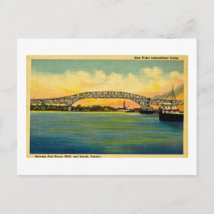 Cartão Postal Bluewater Bridge Port Huron Michigan