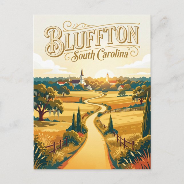 Cartão Postal Bluffton EUA (Frente)