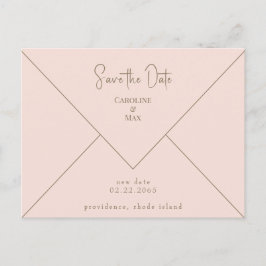 Cartão Postal Blush Wedding Salvar a Data