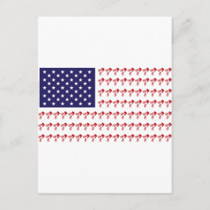 Cartão Postal BMX Rider - Patriótica American Flag+