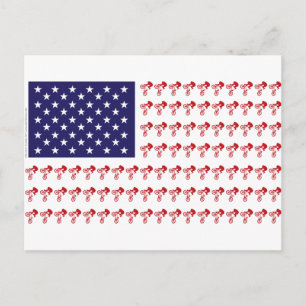 Cartão Postal BMX Rider - Patriótica American Flag+