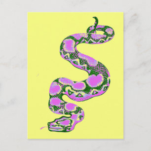 Cartão Postal Boa Constrictor Pop Art