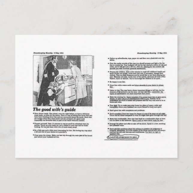 Cartão Postal boa esposa (Frente)