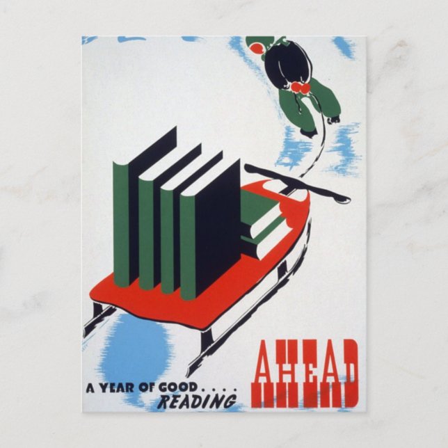 Cartão Postal Boa Leitura em Frente (Frente)