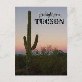 Cartão Postal Boa noite a Tucson Saguaro Sunset