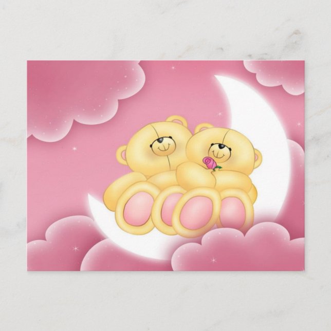 Cartão Postal Boa noite Bears! Cartão-postal do Urso da Boa Noit (Frente)