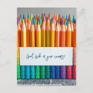 Cartão Postal Boa Sorte nos Seus Exames Escolares